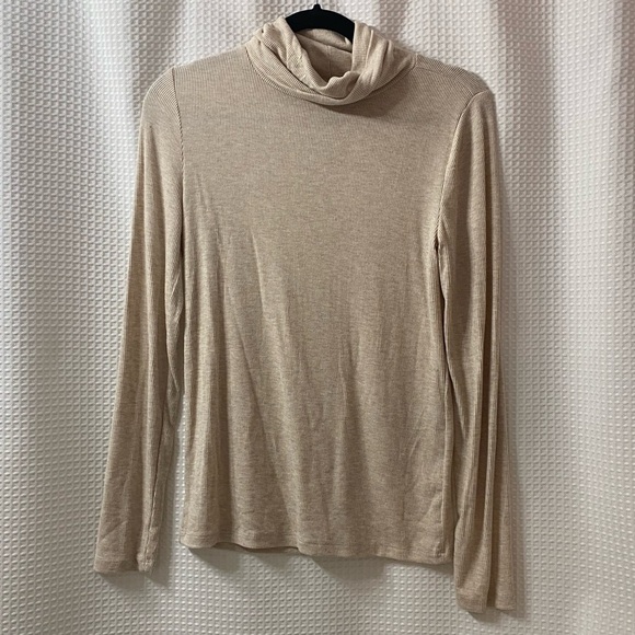 NWT LOFT Ribbed Turtleneck Top - Picture 1 of 6
